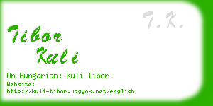 tibor kuli business card